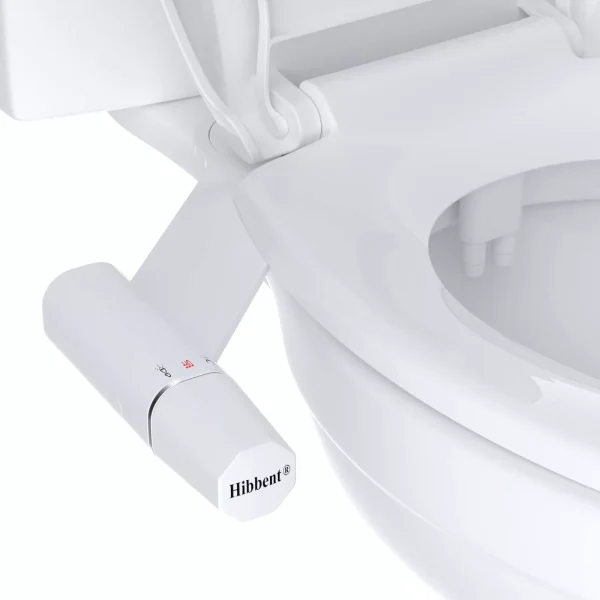 Bidet Fresh Water Spray Kit Non Electric Toilet Seat Attachment with Dual Nozzle