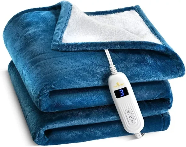 Heated Blanket with Hand Controller - 10 Heat Settings and Auto Shut-Off 50x60