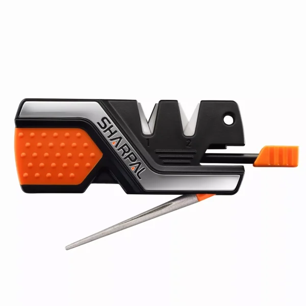 SHARPAL 6-In-1 Pocket Knife Sharpener&Survival Tool, with Fire Starter, Whistle