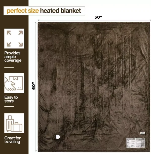 Heated Blanket with Hand Controller - 10 Heat Settings and Auto Shut-Off 50x60 - Image 12