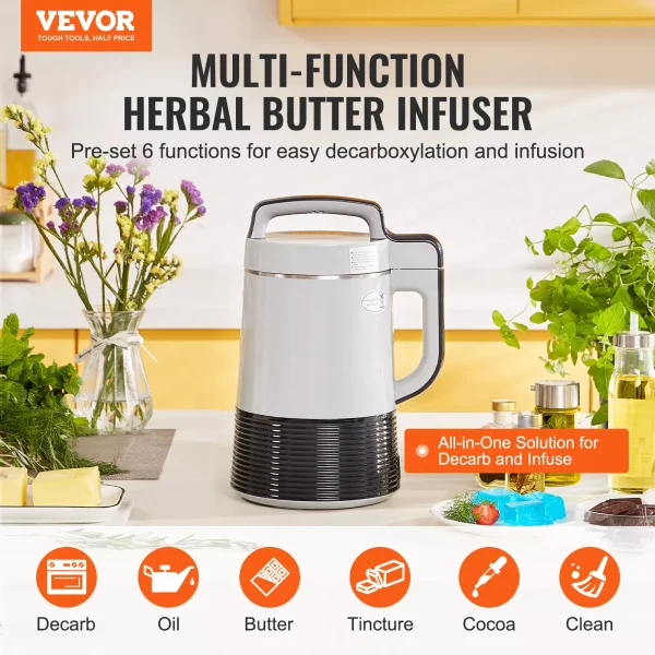 VEVOR Herbal Butter Infuser Machine Oil Decarboxylator Herbal Infuser 900W - Image 2