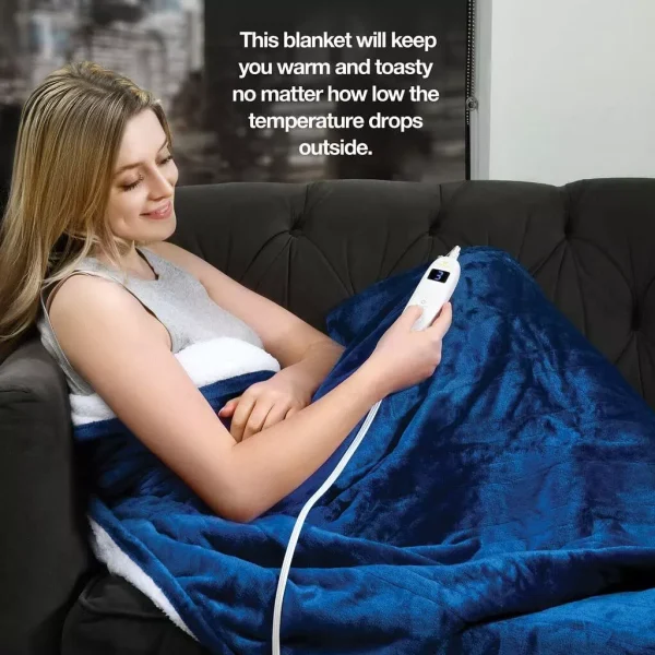 Heated Blanket with Hand Controller - 10 Heat Settings and Auto Shut-Off 50x60 - Image 4