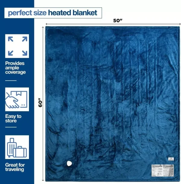 Heated Blanket with Hand Controller - 10 Heat Settings and Auto Shut-Off 50x60 - Image 5