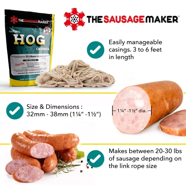 The Sausage Maker TSM Home Pak Natural Hog Casings 1 Pack - Image 6