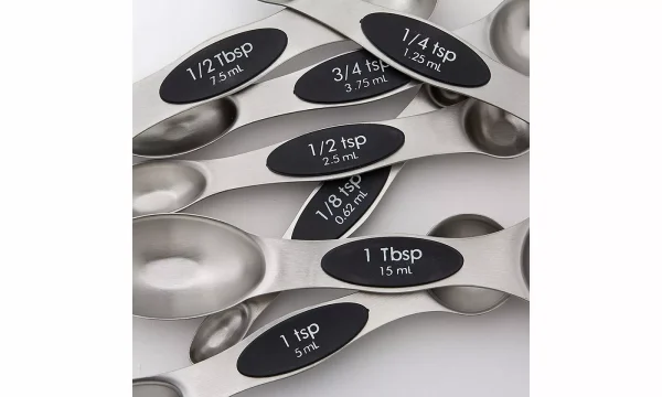 Magnetic Dual Sided Measuring Spoons with Leveler Set of 8-3 Colors To Pick From - Image 8